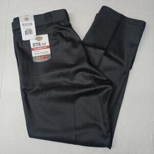 Dickies Work Pants Men's 40x32 Black Flex Resists Wrinkles